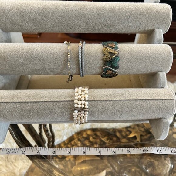 3-Tier Velvet Bracelet Watch Bangle Holder Display stand - Picture 4 of 6